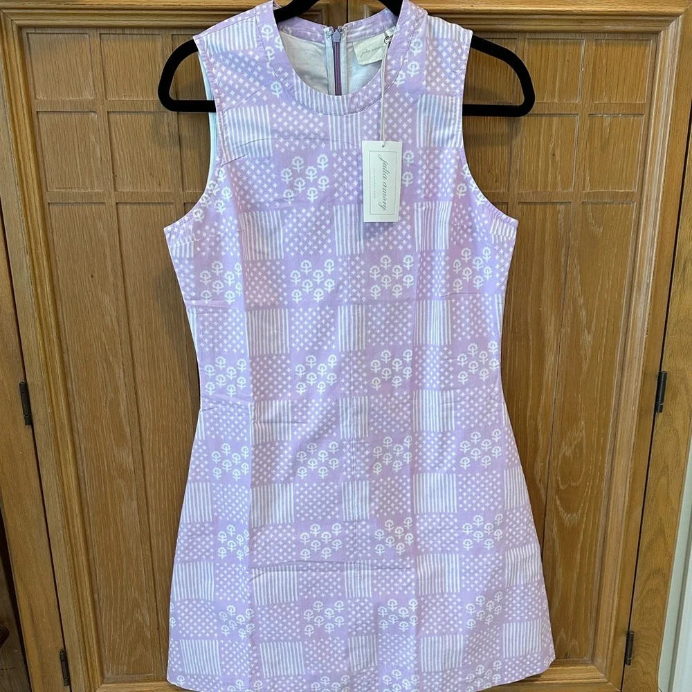 NWT! Julia Armory Baby Jane Poplin Dress in Lilac Patchwork Sz Small - Picture 2 of 4
